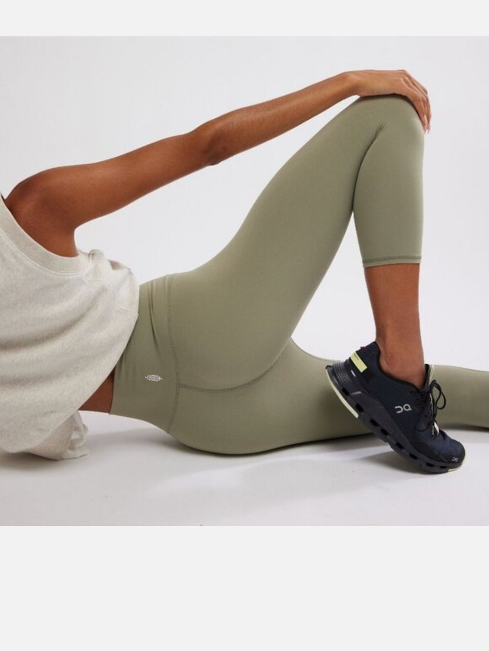 FP Movement by Free People Never Better Sage Stone Capri Leggings - Picture 3 of 10